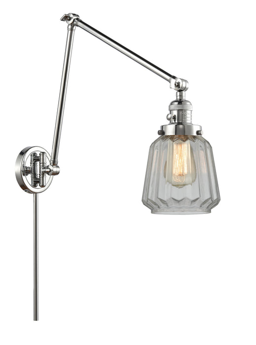 Innovations 238-PC-G142 One Light Swing Arm Lamp, Polished Chrome