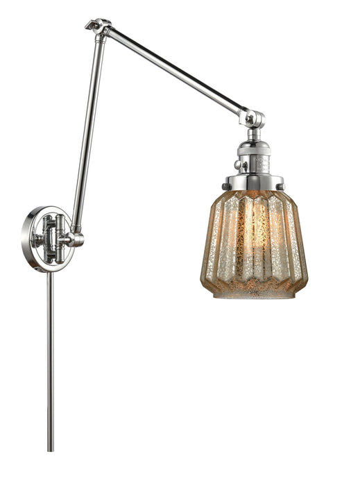 Innovations 238-PC-G146 One Light Swing Arm Lamp, Polished Chrome