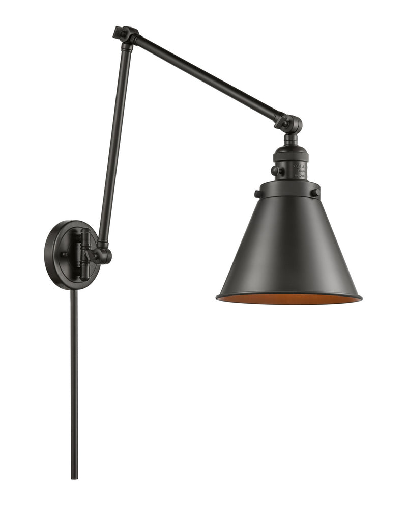 Innovations 238-OB-M13-OB One Light Swing Arm Lamp, Oil Rubbed Bronze