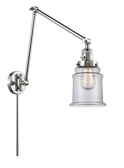 Innovations 238-PC-G182 One Light Swing Arm Lamp, Polished Chrome