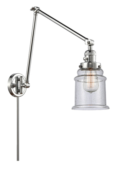 Innovations 238-PC-G184 One Light Swing Arm Lamp, Polished Chrome
