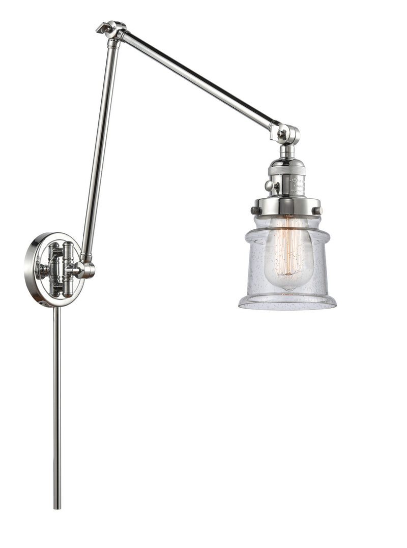 Innovations 238-PC-G184S One Light Swing Arm Lamp, Polished Chrome