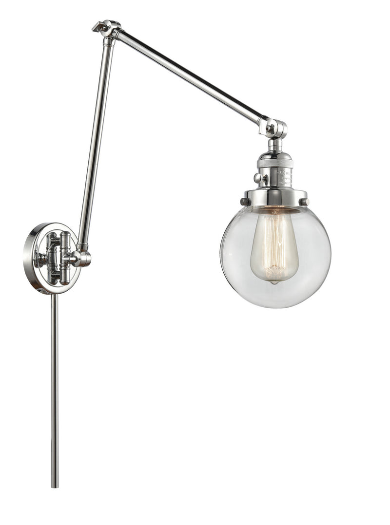 Innovations 238-PC-G202-6 One Light Swing Arm Lamp, Polished Chrome