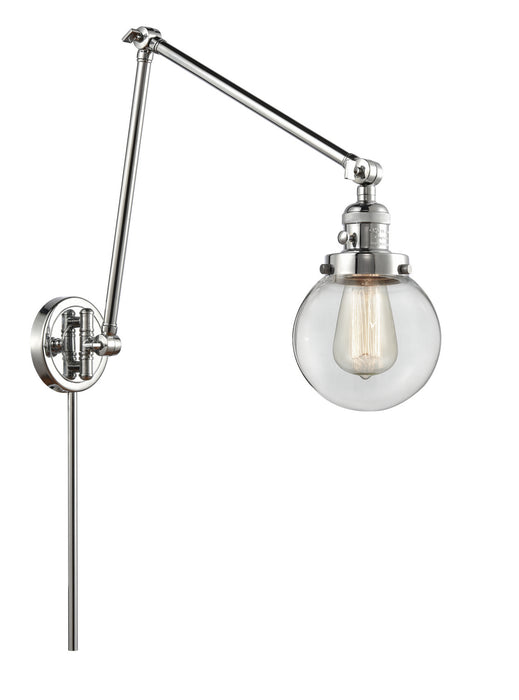 Innovations 238-PC-G202-6 One Light Swing Arm Lamp, Polished Chrome