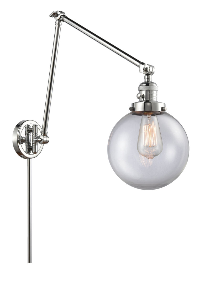 Innovations 238-PC-G202-8 One Light Swing Arm Lamp, Polished Chrome
