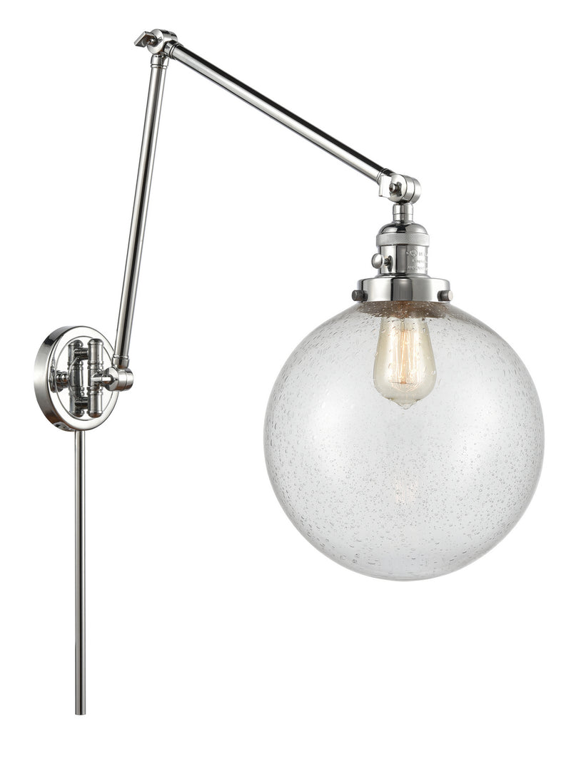 Innovations 238-PC-G204-10 One Light Swing Arm Lamp, Polished Chrome