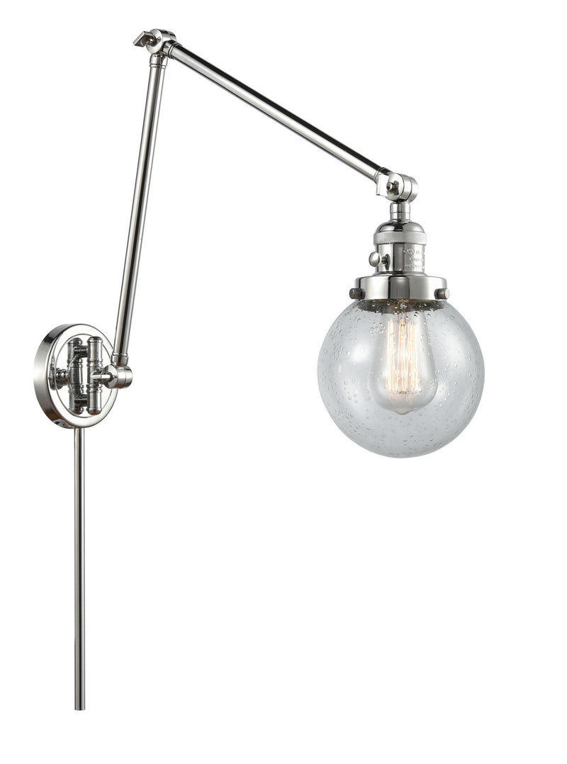Innovations 238-PC-G204-6 One Light Swing Arm Lamp, Polished Chrome