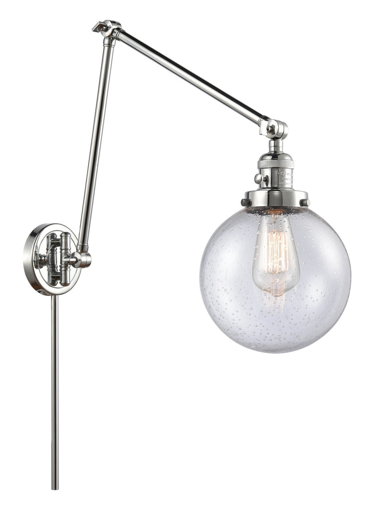 Innovations 238-PC-G204-8 One Light Swing Arm Lamp, Polished Chrome