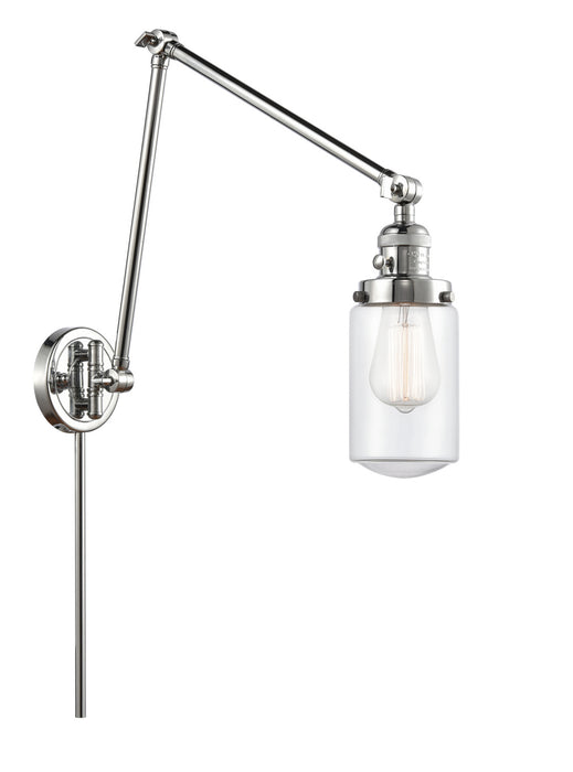 Innovations 238-PC-G312 One Light Swing Arm Lamp, Polished Chrome