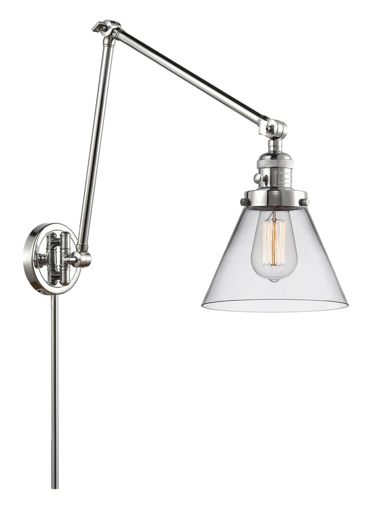 Innovations 238-PC-G42 One Light Swing Arm Lamp, Polished Chrome