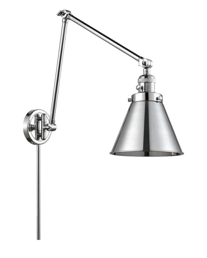 Innovations 238-PC-M13-PC One Light Swing Arm Lamp, Polished Chrome