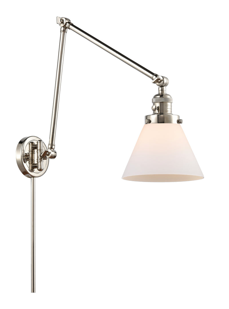 Innovations 238-PN-G41 One Light Swing Arm Lamp, Polished Nickel