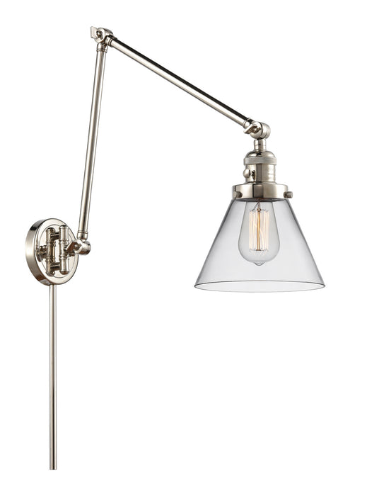 Innovations 238-PN-G42 One Light Swing Arm Lamp, Polished Nickel