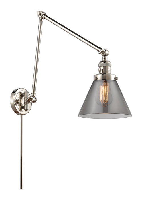 Innovations 238-PN-G43 One Light Swing Arm Lamp, Polished Nickel