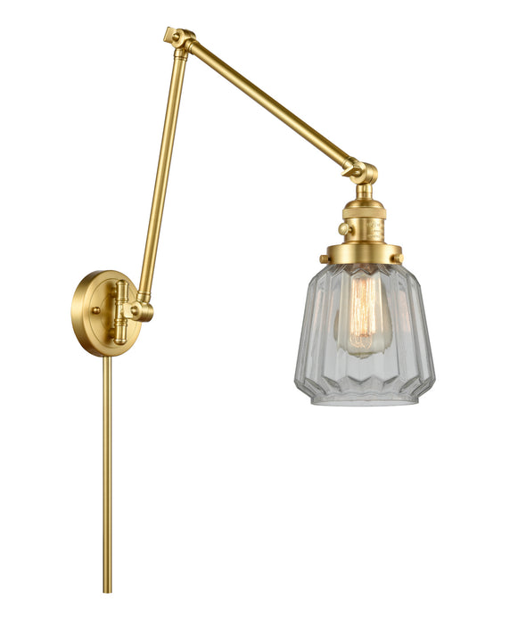 Innovations 238-SG-G142 One Light Swing Arm Lamp, Satin Gold