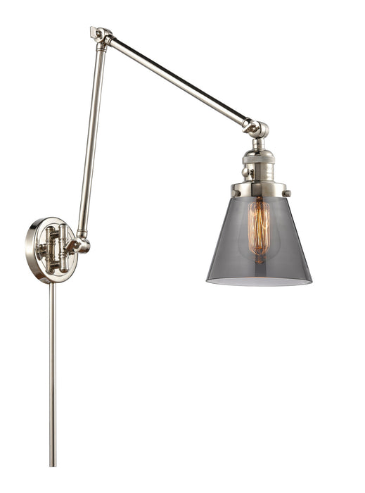 Innovations 238-PN-G63 One Light Swing Arm Lamp, Polished Nickel