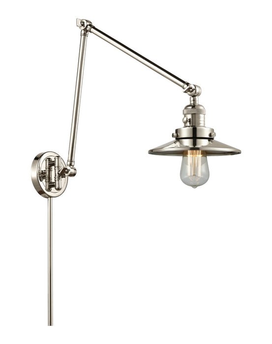 Innovations 238-PN-M1 One Light Swing Arm Lamp, Polished Nickel