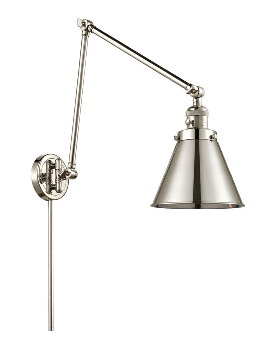 Innovations 238-PN-M13-PN One Light Swing Arm Lamp, Polished Nickel