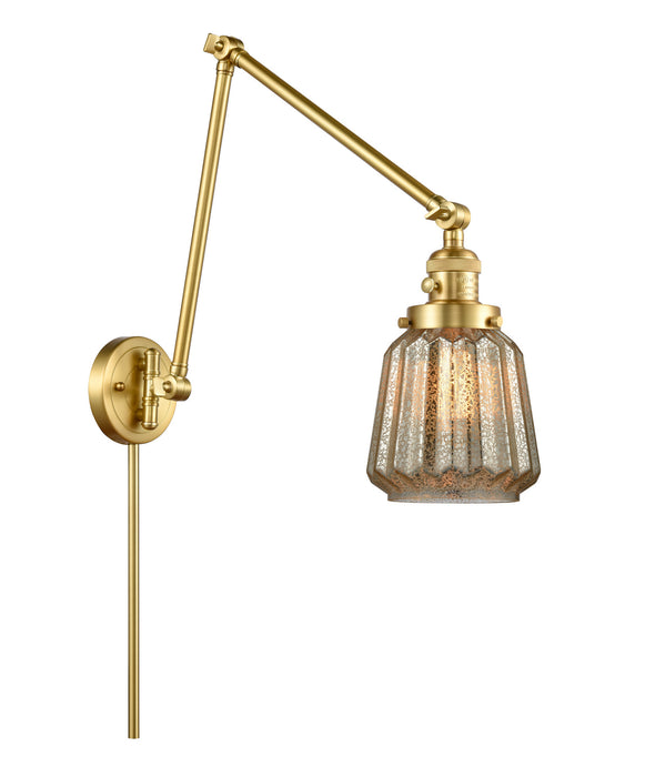 Innovations 238-SG-G146 One Light Swing Arm Lamp, Satin Gold
