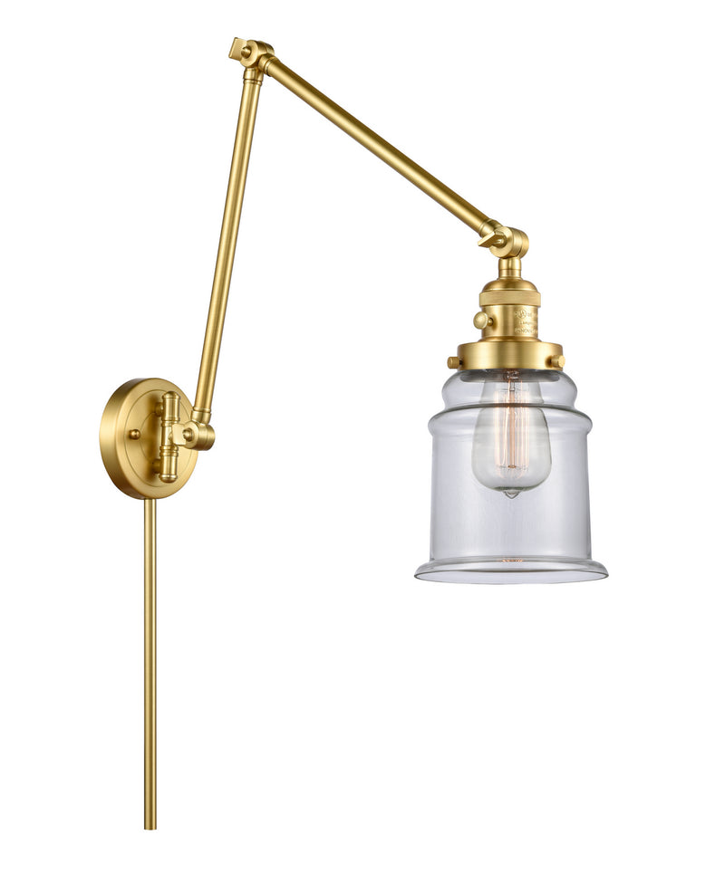 Innovations 238-SG-G182 One Light Swing Arm Lamp, Satin Gold