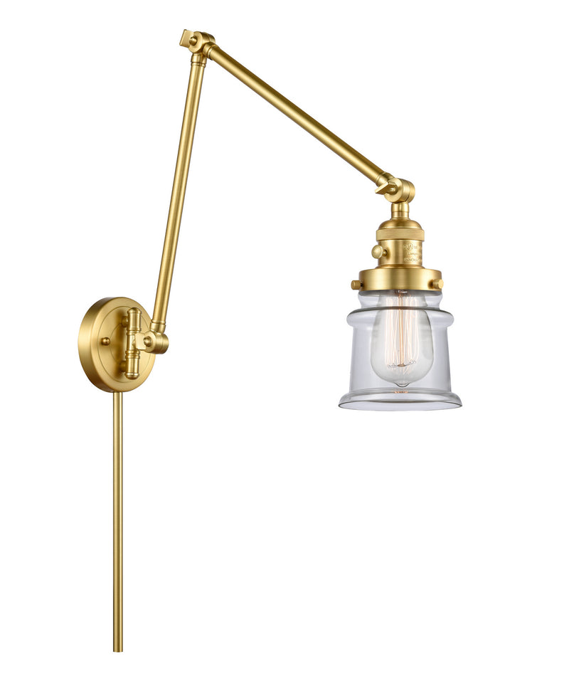 Innovations 238-SG-G182S One Light Swing Arm Lamp, Satin Gold