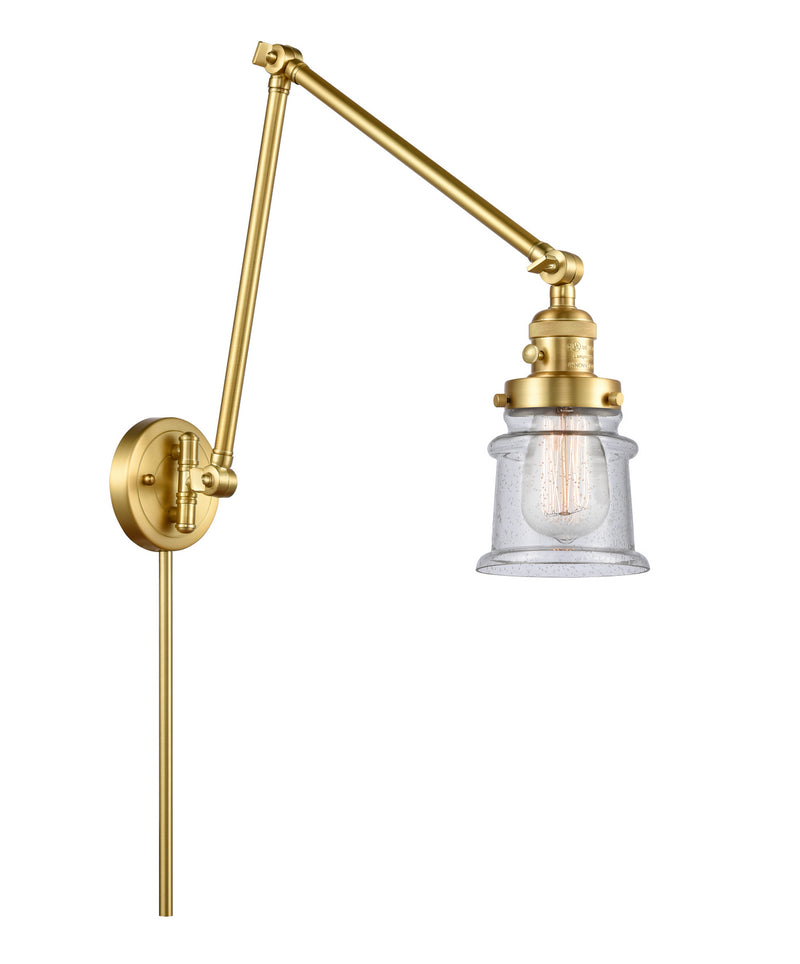Innovations 238-SG-G184S One Light Swing Arm Lamp, Satin Gold