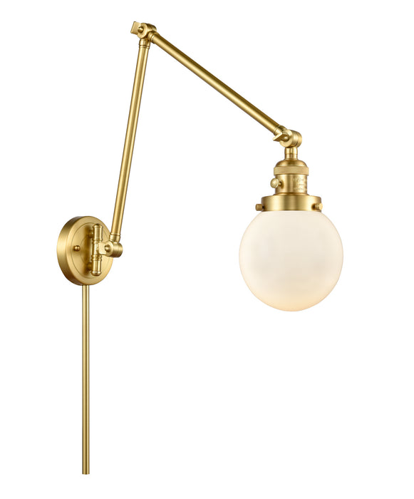 Innovations 238-SG-G201-6 One Light Swing Arm Lamp, Satin Gold