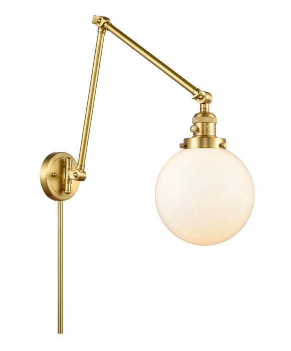 Innovations 238-SG-G201-8 One Light Swing Arm Lamp, Satin Gold