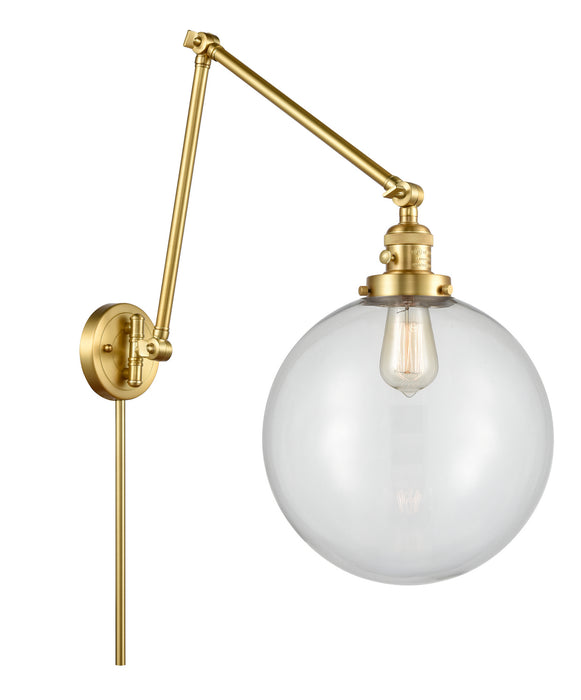Innovations 238-SG-G202-12 One Light Swing Arm Lamp, Satin Gold