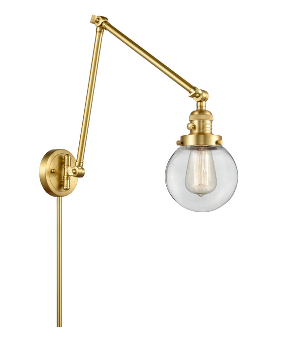 Innovations 238-SG-G202-6 One Light Swing Arm Lamp, Satin Gold