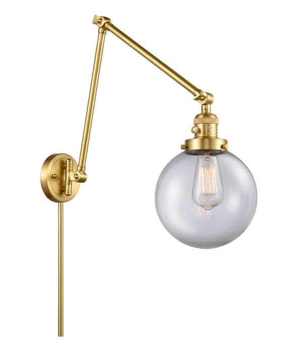 Innovations 238-SG-G202-8 One Light Swing Arm Lamp, Satin Gold