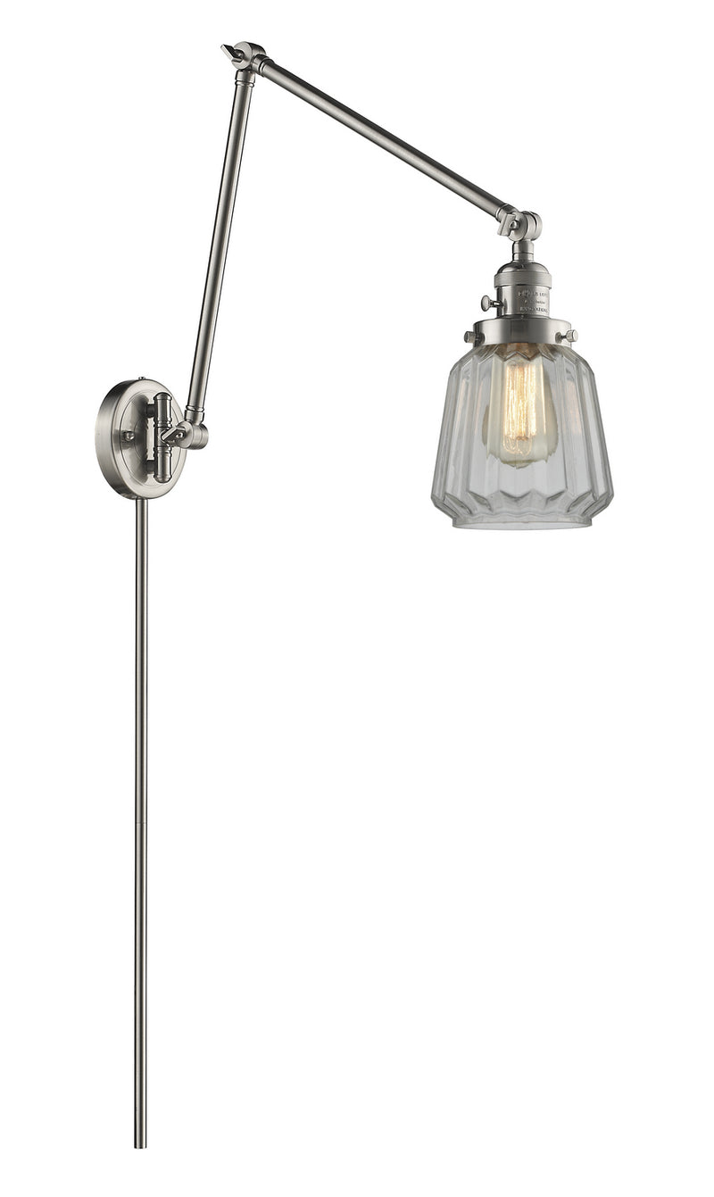 Innovations 238-SN-G142 One Light Swing Arm Lamp, Brushed Satin Nickel