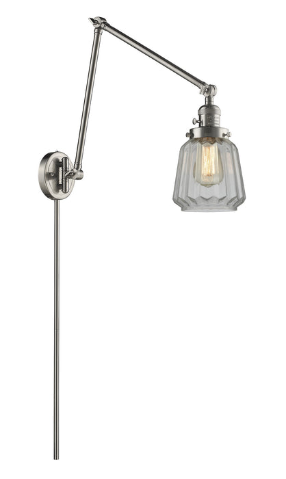 Innovations 238-SN-G142 One Light Swing Arm Lamp, Brushed Satin Nickel