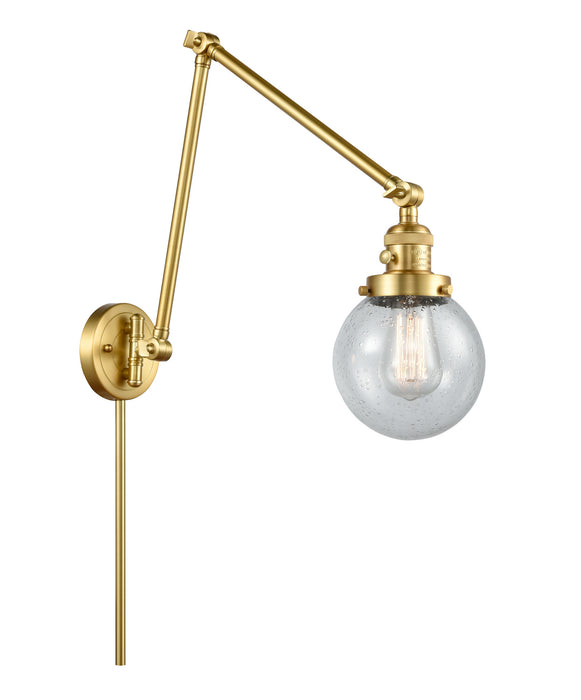 Innovations 238-SG-G204-6 One Light Swing Arm Lamp, Satin Gold