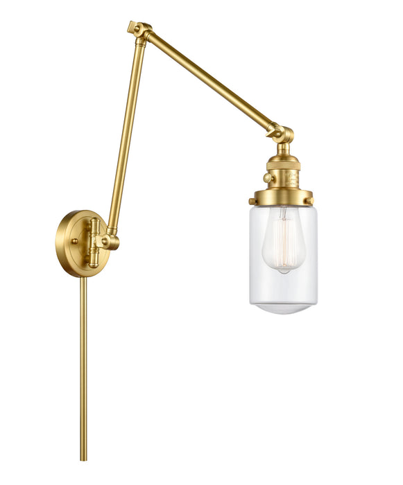 Innovations 238-SG-G312 One Light Swing Arm Lamp, Satin Gold