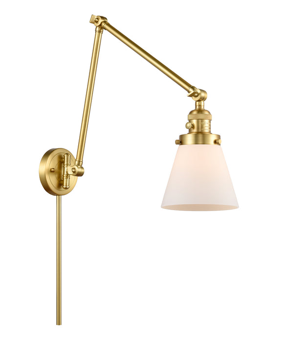 Innovations 238-SG-G61 One Light Swing Arm Lamp, Satin Gold
