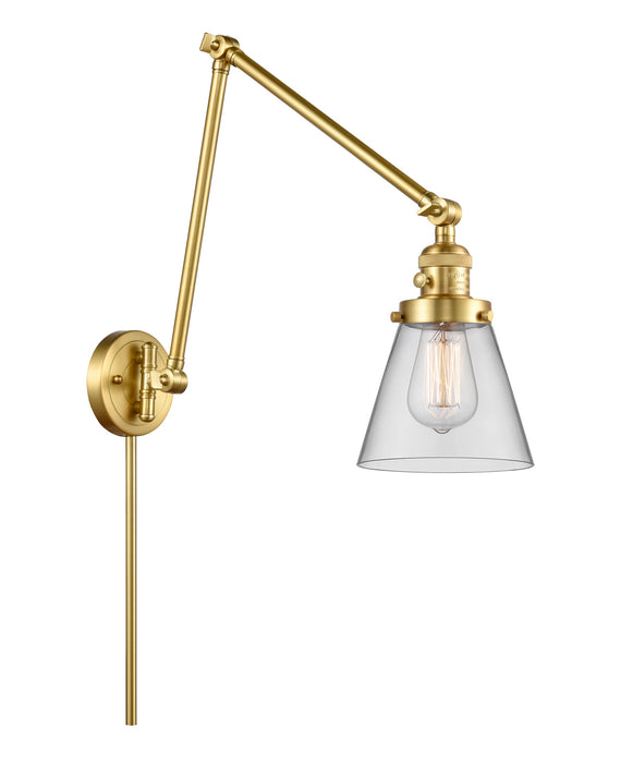 Innovations 238-SG-G62 One Light Swing Arm Lamp, Satin Gold