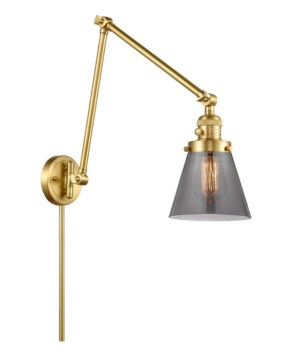 Innovations 238-SG-G63 One Light Swing Arm Lamp, Satin Gold
