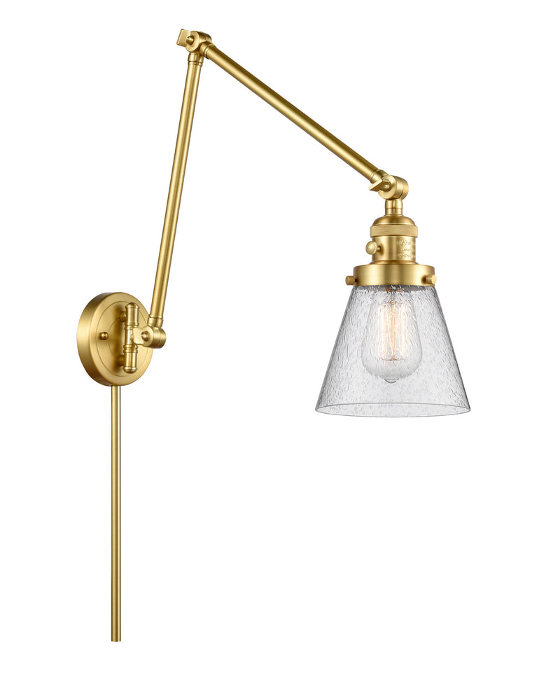 Innovations 238-SG-G64 One Light Swing Arm Lamp, Satin Gold