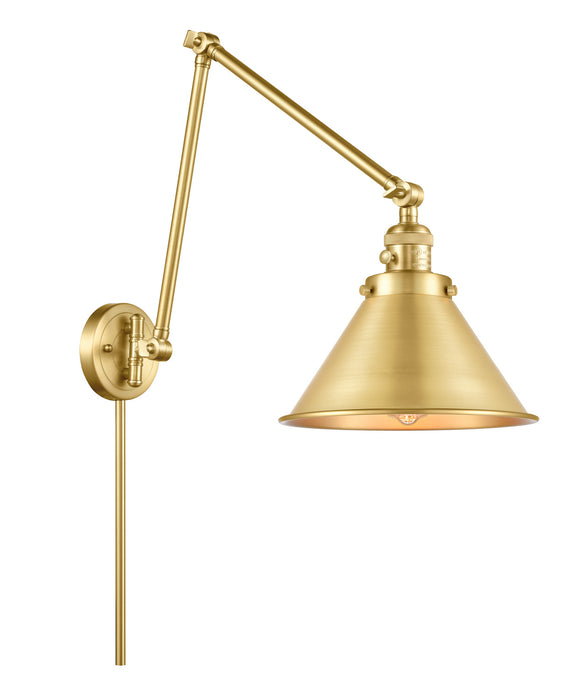 Innovations 238-SG-M10-SG One Light Swing Arm Lamp, Satin Gold