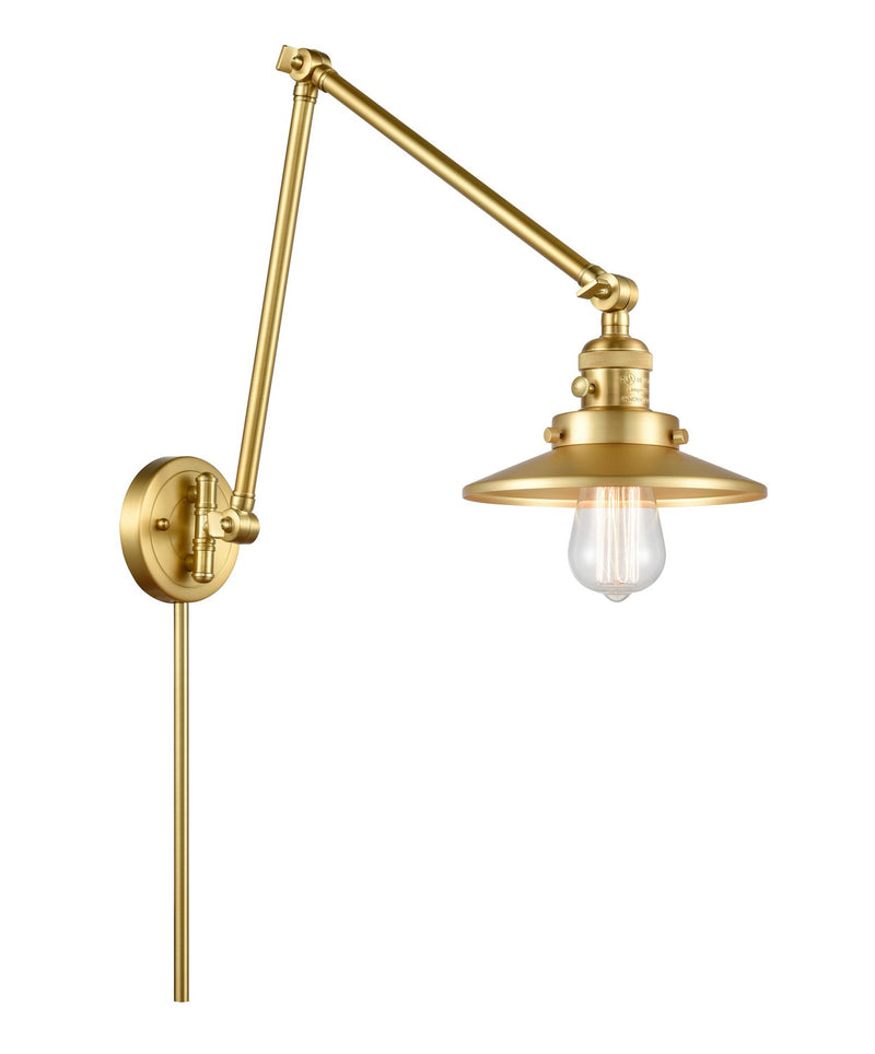 Innovations 238-SG-M4 One Light Swing Arm Lamp, Satin Gold