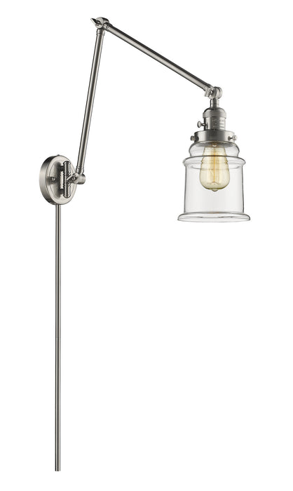 Innovations 238-SN-G182 One Light Swing Arm Lamp, Brushed Satin Nickel