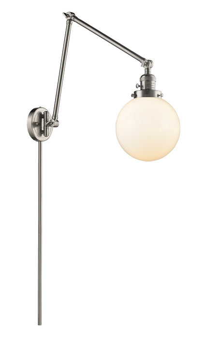 Innovations 238-SN-G201-8-LED LED Swing Arm Lamp, Brushed Satin Nickel