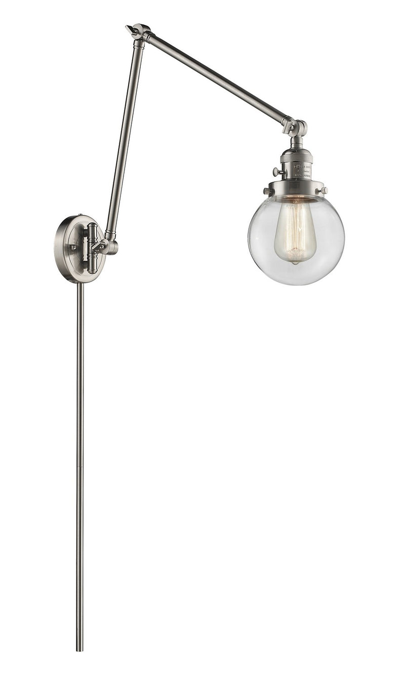Innovations 238-SN-G202-6-LED LED Swing Arm Lamp, Brushed Satin Nickel