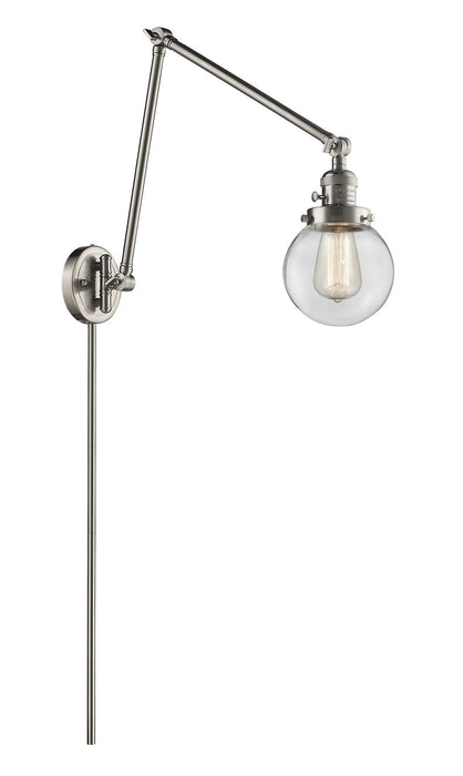 Innovations 238-SN-G202-6-LED LED Swing Arm Lamp, Brushed Satin Nickel