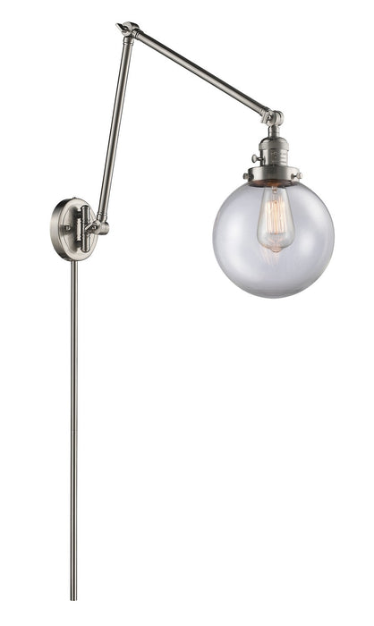Innovations 238-SN-G202-8-LED LED Swing Arm Lamp, Brushed Satin Nickel
