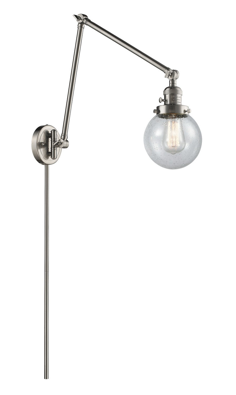Innovations 238-SN-G204-6-LED LED Swing Arm Lamp, Brushed Satin Nickel