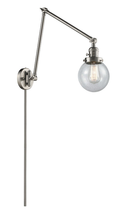 Innovations 238-SN-G204-6-LED LED Swing Arm Lamp, Brushed Satin Nickel