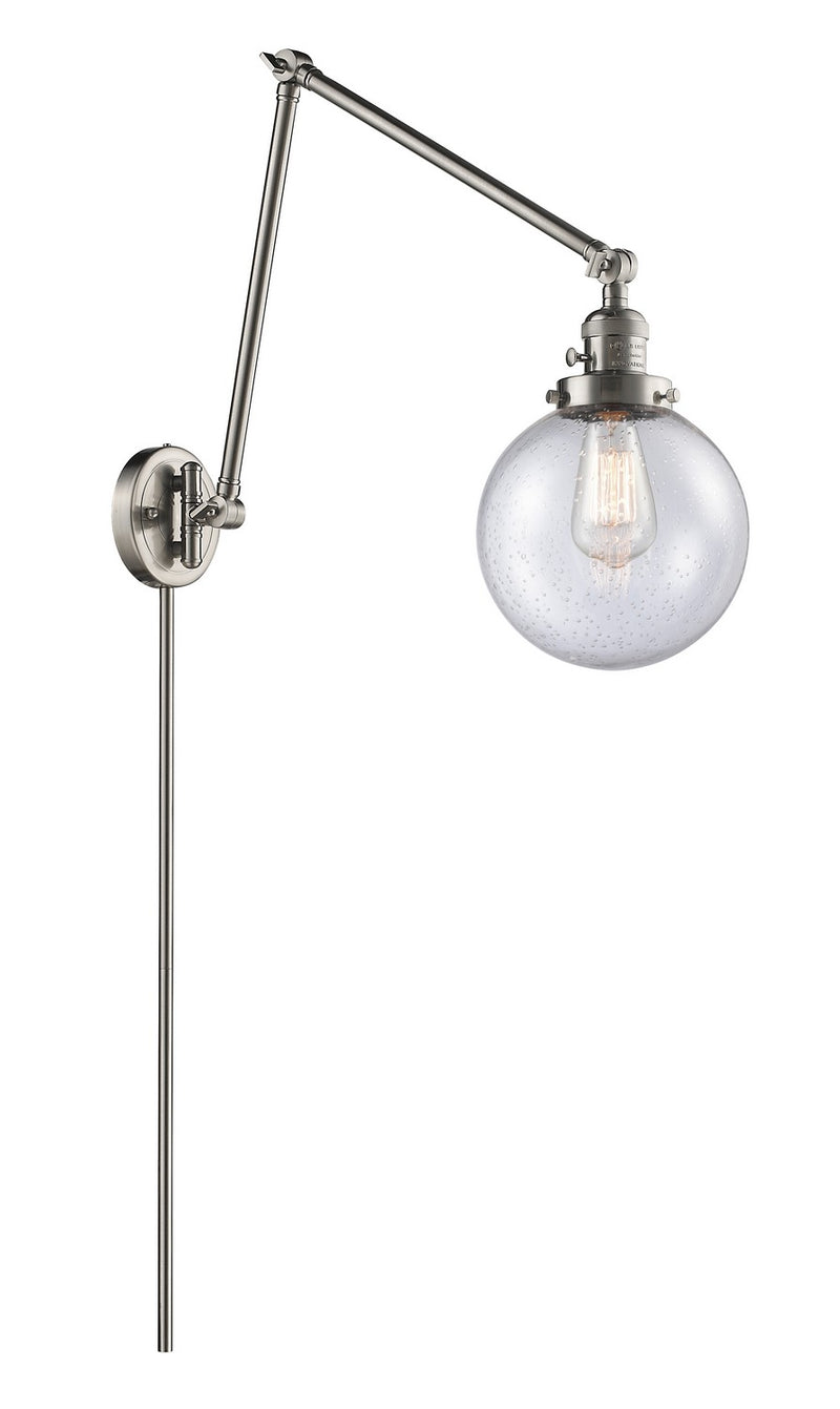 Innovations 238-SN-G204-8-LED LED Swing Arm Lamp, Brushed Satin Nickel