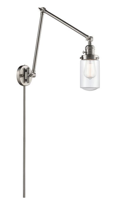 Innovations 238-SN-G312 One Light Swing Arm Lamp, Brushed Satin Nickel